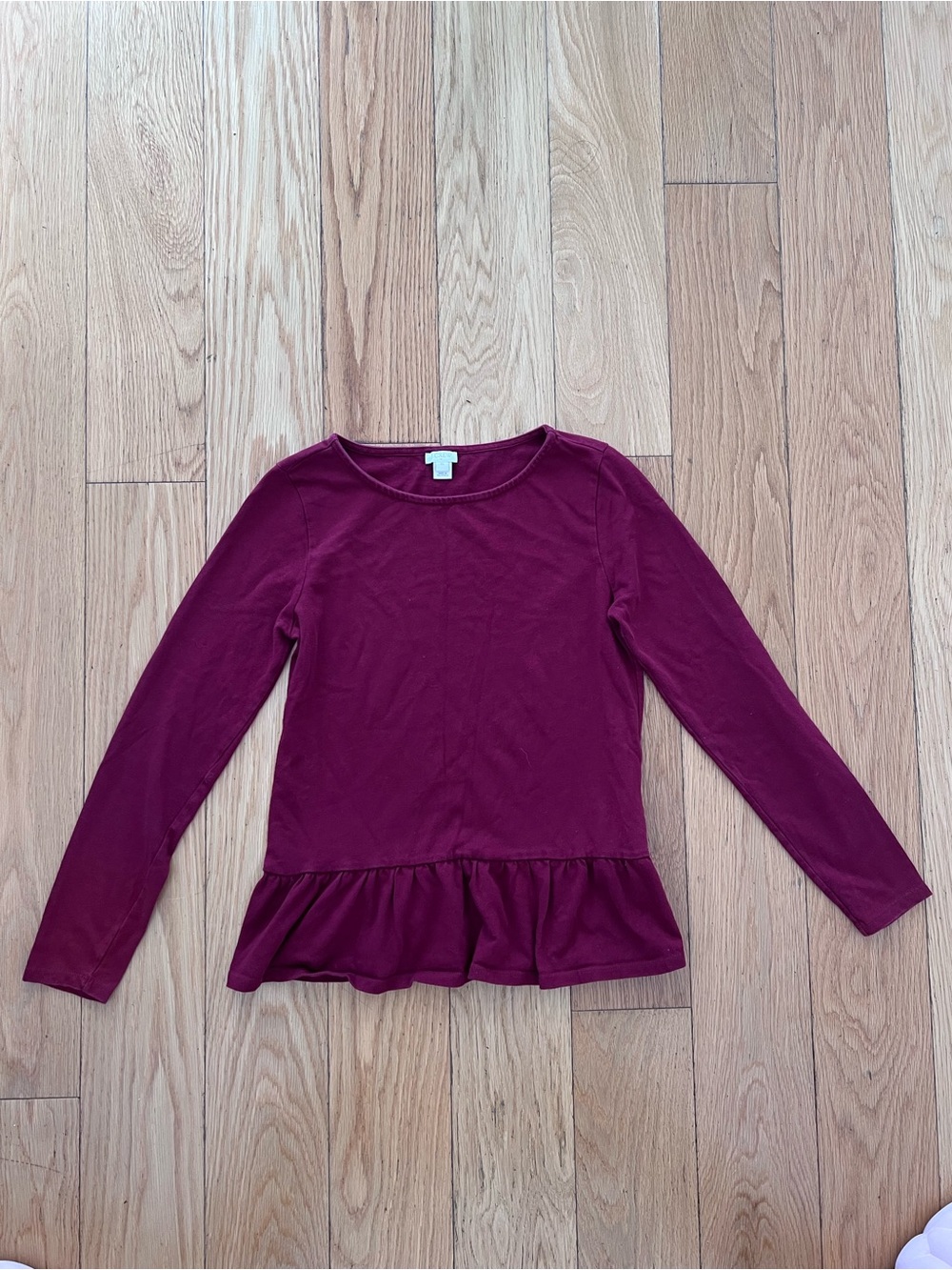 JCrew Long-Sleeve Burgundy Blouse